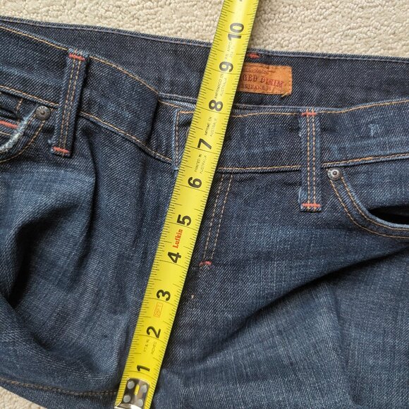 EUC James Jeans Petite Dry Aged Denim Women's 29 x 27.5 Bootcut Blue J pockets - Picture 12 of 14